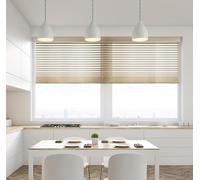 STOR PLANET | Persianas Venecianas de PVC, Cortinas con Lamas, Venecianas Efecto Madera de Interior para Ventanas y Puertas, Cortinas de Cocina, Baño, Domitorio… | Madera Fresno, 150x175