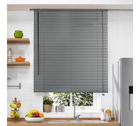 STOR PLANET | Persianas Venecianas de PVC Veneto, Cortinas con Lamas, Persianas de Interior para Ventanas y Puertas, Cortinas de Cocina, Baño, Domitorio… | Gris, 105x160cm
