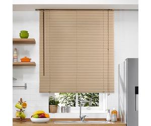 STOR PLANET | Persianas Venecianas de PVC Veneto, Cortinas con Lamas, Persianas de Interior para Ventanas y Puertas, Cortinas de Cocina, Baño, Domitorio… | Topo, 120x160cm