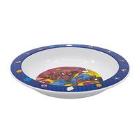Stor Plato hondo original de Spiderman de plástico duro de Disney para niños pequeños, apto para el microondas con gráficos divertidos para los más pequeños.