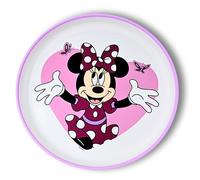 Stor Plato infantil de Minnie Mouse, antideslizante, sin BPA y reutilizable, plato de desayuno infantil, plato de aperitivo, plato de camping para niños, plato de desayuno