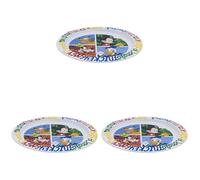 Stor Plato infantil reutilizable de plástico apto para microondas de Mickey (Paquete de 3)