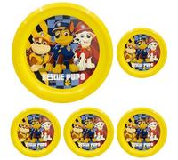 Stor Plato infantil reutilizable de plástico de La Patrulla Canina (Paquete de 5)