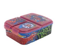 Stor Sandwichera Infantil Spider-Man con 3 Compartimentos 2156ml - Fiambrera Escolar Resistente para Niños