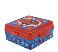 Fiambrera infantil cuadrada para almuerzo con 3 compartimentos de Spider-man