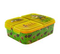 Dinosaurios | Sandwichera Con 3 Compartimentos Para Niños - Lonchera Infantil - Porta Merienda - Fiambrera Decorada