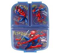 Spiderman (Marvel) | Sandwichera Con 3 Compartimentos Para Niños - Lonchera Infantil - Porta Merienda - Fiambrera Decorada