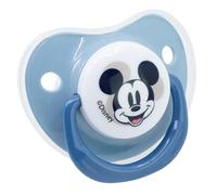 SET 2 CHUPETES TETINA ANATOMICA SILICONA 0 A 6 M CON FUNDA MICKEY MOUSE FULL OF SMILES