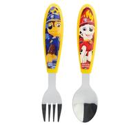 STOR Set 2 Cubiertos Infantiles Patrulla Canina Acero Inoxidable Tenedor y Cuchara con Mango Decorado para Niños