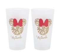 Stor Juego de 2 Vasos de Agua de Cristal de 490 ml de Minnie Mouse