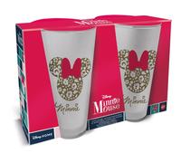 Stor Juego de 2 Vasos de Agua de Cristal de 490 ml de Minnie Mouse