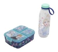 Stor Set Botella y Fiambrera Frozen - Botella Aventura Ecozen 650ml y Sandwichera 3 Compartimentos - Set Merienda Escolar Infantil
