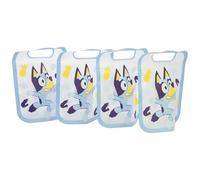 Stor Set de 4 Bolsas para Comida con Cierre Zip Bluey 425ml - Reutilizables Libres de BPA Plastico Resistente para Snacks Almuerzo Cole