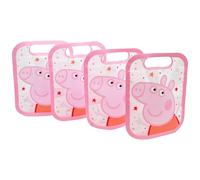 STOR Set de 4 Bolsas para Comida con Cierre Zip Peppa Pig 425ml - Reutilizables Libres de BPA Plastico Resistente para Snacks Almuerzo Cole