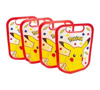 Stor Set de 4 Bolsas para Comida con Cierre Zip Pokémon 425ml - Reutilizables Libres de BPA Plastico Resistente para Snacks Almuerzo Cole