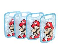 Stor Set de 4 Bolsas para Comida con Cierre Zip Super Mario Bros 425ml - Reutilizables Libres de BPA Plastico Resistente para Snacks Almuerzo Cole