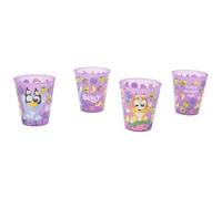 Stor Set de 4 Vasos Infantiles Bluey 285ml - Vasos Reutilizables Plastico sin BPA para Fiestas y Uso Diario - Resistentes a Caidas