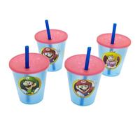 SET 4 PCS VASOS CAÑA PP 285 ML JOY SUPER MARIO