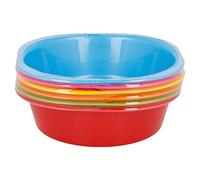 Stor Set de 6 cuencos de picnic de polipropileno Ø 14 cm en colores - Cuencos de plástico reutilizables para camping, excursiones y catering al aire libre, aptos para microondas y lavavajillas