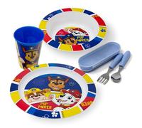 Stor Set de Vajilla Infantil de La Patrulla Canina para Niñas - Plato, Vaso, Bol y Cubiertos Infantiles, Conjunto de Vajilla infantil para Desayuno, Almuerzo y Cena, Reutilizable y Libre de BPA