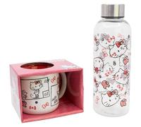 Stor Set Desayuno Hello Kitty - Botella Hidro 850ml Plastico y Taza Ceramica 400ml - Conjunto Infantil con Diseños Originales - para Fans