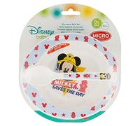 Stor SET MICRO BABY 2 PCS. (CUENCO Y CUCHARA) MICKEY MOUSE - DISNEY - TO THE RESCUE, multicolor