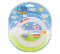 Stor-Peppa Pig-Set microondas 2 piezas 85278, dibujo animado, color negro, Mediano