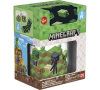 Stor Set Taza Cerámica 325ml y Calcetines Minecraft - Caja Regalo Original - Desayuno y Complemento Textil para Niños