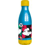 STOR Tataway Botella de plástico azul Disney Mickey Mouse Mickey Mouse de 560 ml para niños con tapón de rosca