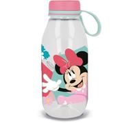 Tataway Botella transparente Disney Ecozen para niñas en tritán Minnie 460 ml con tapón y asa de silicona