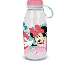 Stor Tataway Botella transparente Disney Ecozen para niñas en tritán Minnie 460 ml con tapón y asa de silicona