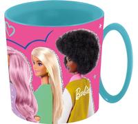 Stor TataWay in viaggio si cresce Taza infantil Barbie de plástico rosa de 350ml apta para microondas
