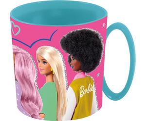 Stor TataWay in viaggio si cresce Taza infantil Barbie de plástico rosa de 350ml apta para microondas