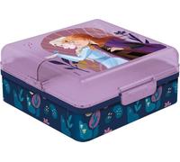 STOR Sandwichería Disney para niñas en plástico Frozen Elsa Anna con múltiples compartimentos, color morado