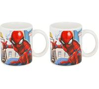 Stor TAZA CERAMICA 325 ML EN CAJA DE REGALO SPIDERMAN STREETS (Paquete de 2)