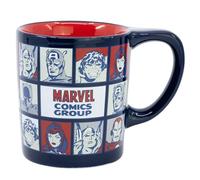 Taza Antivuelco Superhéroes Clásicos Marvel Cómics Cerámica 380 mls