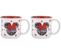 Stor Taza desayuno de cerámica de 400 ml de Minnie Mouse (Paquete de 2)