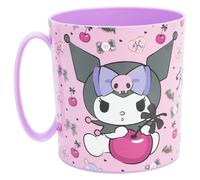 Taza infantil de plástico reutilizable para microondas de 390 ml de Kuromi