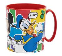 Taza infantil de plástico reutilizable para microondas de 390 ML de Mickey Mouse