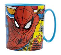 Taza infantil de plástico reutilizable para microondas de 390 ML de Spider-man