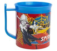 Taza infantil de plástico reutilizable para microondas de 400 ml de Spiderman