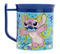 Taza infantil de plástico reutilizable para microondas de 400 ml de Stitch