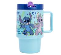 Taza infantil de plástico con tapa de 530 ml de Stitch