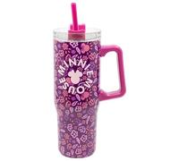 Stor Taza Termo Grande con Pajita Minnie Mouse 920ml Acero Inoxidable Doble Pared - Vaso para Llevar Reutilizable con Asa y Tapa