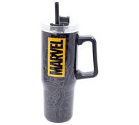 Stor Taza Termo Grande con Pajita Vengadores 920ml Acero Inoxidable Doble Pared - Vaso para Llevar Reutilizable con Asa y Tapa
