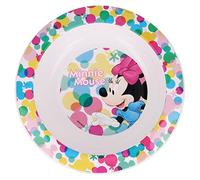 Stor Tazón Disney Minnie en plástico apto para uso alimentario para niños pequeños, apto para microondas, lavable y reutilizable.