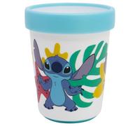 Vaso Infantil Reutilizable Bicolor con Base Antideslizante de 260 ml de Stitch