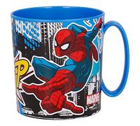 Stor S.L. Taza infantil Spiderman – plástico reutilizable para microondas 390 ml