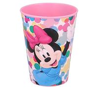 Stor Vaso de plástico de 260 ml para niños con gráficos de Disney Minnie, sin BPA, reutilizable y lavable, no apto para microondas