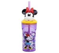 Stor Vaso Infantil Reutilizable con Pajita y Tapa con figurita 3D y Capacidad de 360 ml de Minnie